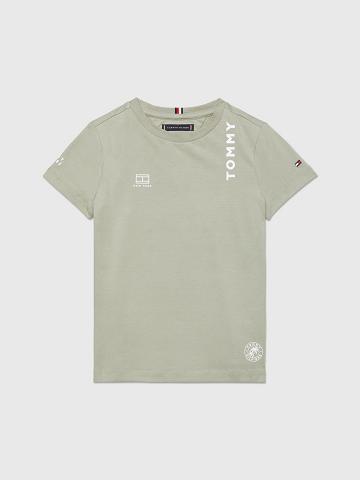 Lány Tommy Hilfiger Multi Logo Póló Szürke | HU 1938VRW